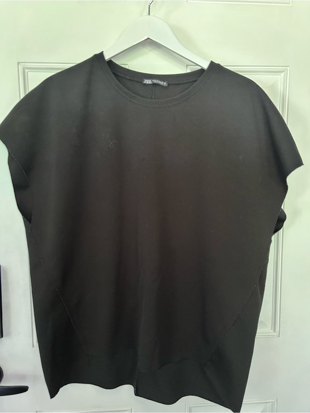 Zara Black Boxy Muscle Tee